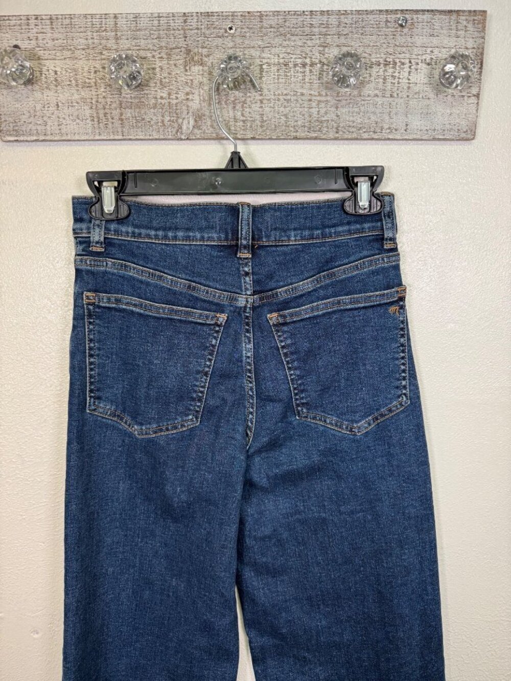 Madewell The Wide Leg Jean High Rise Denim Casual Minimalist Size 25 Dark Wash - Picture 13 of 16